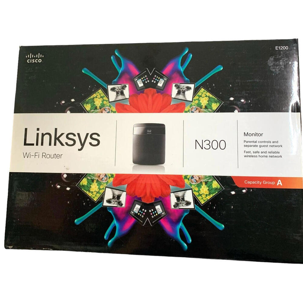 Linksys Wi-Fi Router N300 Model No. E1200-NP New Boxed